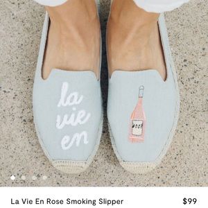 Soludos smoking slippers “la vie en rosé” size 6.5